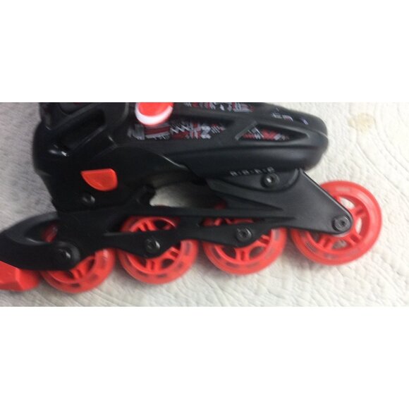 Adjustable Inline Skates Kids Size 3-6 Black & Red Roller Derby*Tribal Print*EUC - Picture 9 of 12